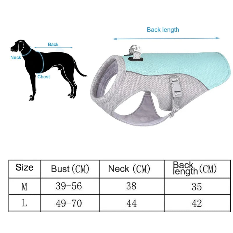 Summer Cool Down Gear for Dogs, Dog Cooling Vest UV Sun Protection Lightweight