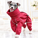 Reflective Waterproof Dog Raincoat – Full-Body Windbreaker Jumpsuit for Greyhounds, Whippets, & All Breeds