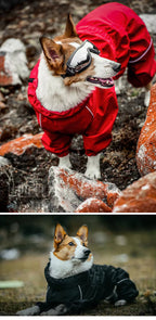 Easy Waterproof Raincoat Pet Dog Outdoor Jacket - Jumpsuit