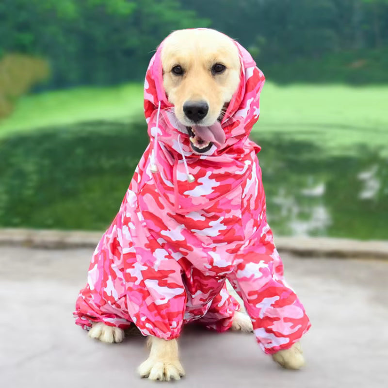 Dog Raincoat Clothes Waterproof Rain Jumpsuit  Easy Warmy