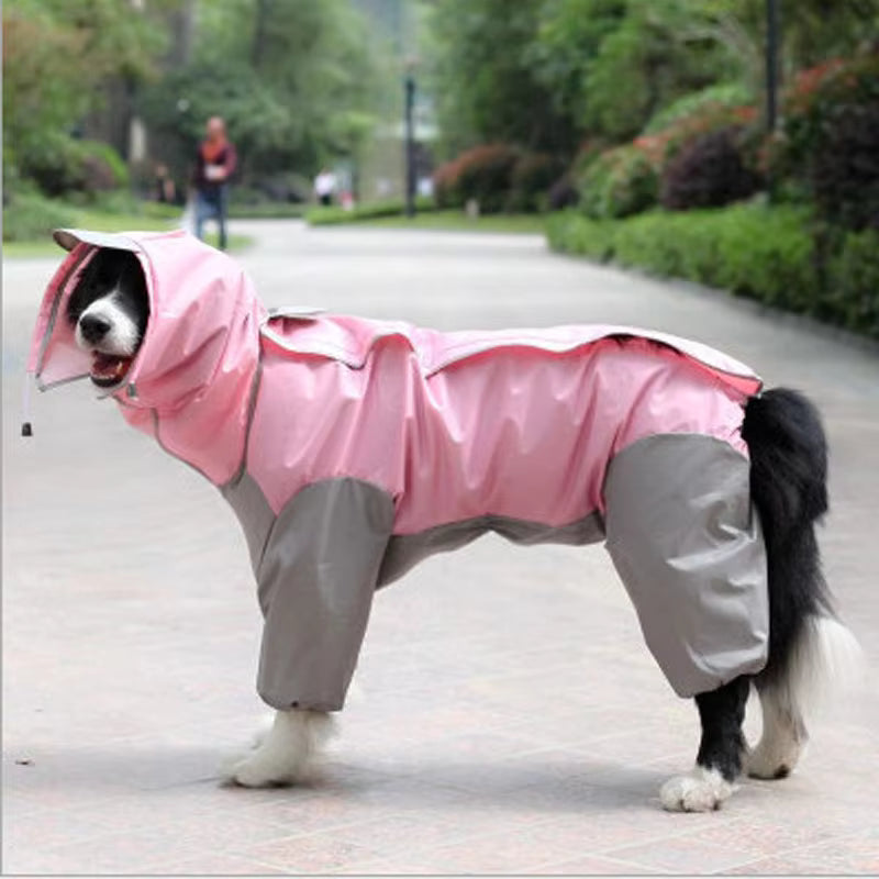Dog Raincoat Clothes Waterproof Rain Jumpsuit  Easy Warmy