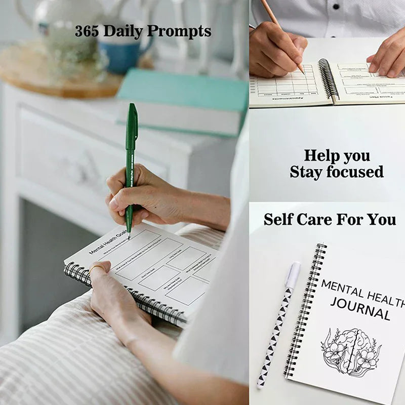 Mental Health Journal ,Mental Health Planner,Wellness Workbook,Therapy Worksheet,Anxiety Management,Self Care Tracker