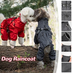 Dog Raincoat With Harness Adjustable Reflective Puppy Rain Coat EB22
