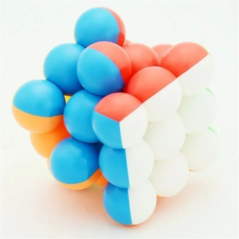 YJ Round Ball Cubes 3x3 Magic Cube 3x3x3 Stickerless Speed Smooth Cubo