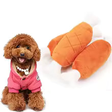 Dog Calming  Squeaky Chicken Leg Plush Dog
