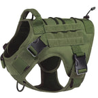 Dog Harness,Tactical Dog Harness with Handle,No-Pull Service Dog Vest with Hook & Loop Panels,Adjustable Dog Vest Harness for Wa