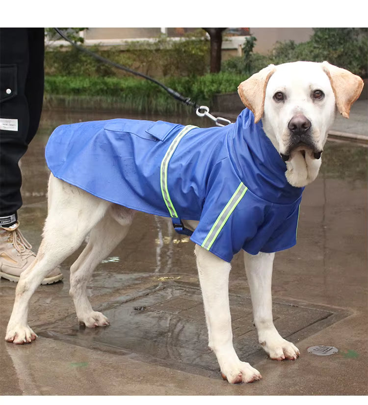 Easy Large Dog Raincoat Corgi Cloak Style