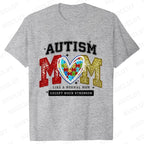 Autism Awareness Neurodiversity T-shirts for Women Autism Mom Like Normal Mom Except Much Stronger Tshirts Autism Mama Gift