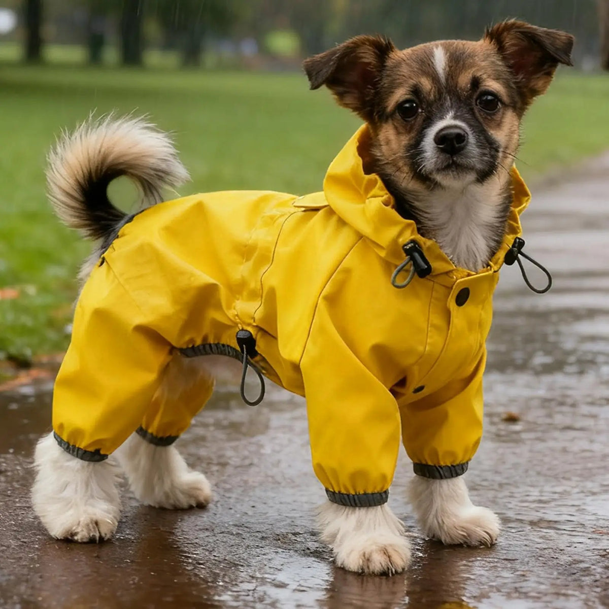 Golden Storm™ Waterproof Dog Raincoat with Adjustable Hood
