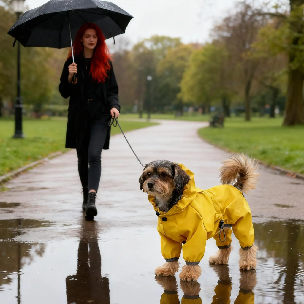 Golden Storm™ Waterproof Dog Raincoat with Adjustable Hood