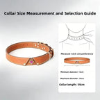 Genuine Leather Rhinestone Adjustable Pet Collar | Universal