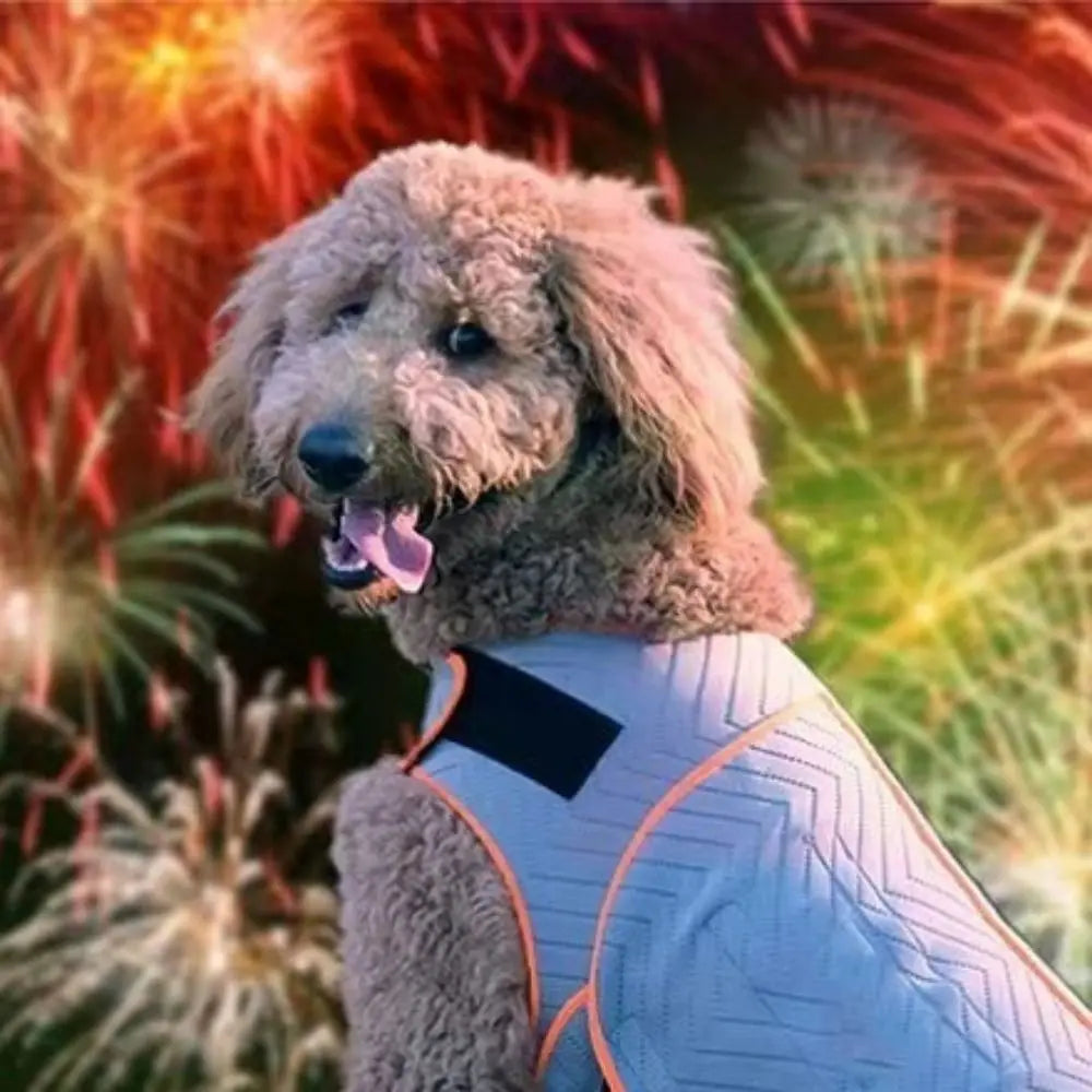 Elastic Dog Anxiety Jacket Reflective Breathable Dog Thunder Vest