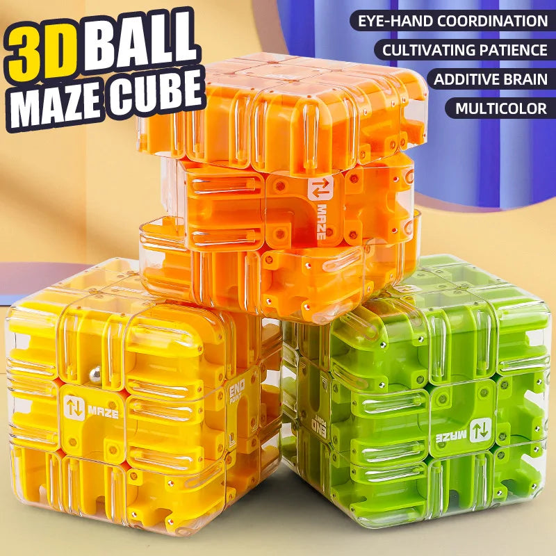 Logical thinking toy ball maze cube Educational Labyrinth Cube 3d Magic cube