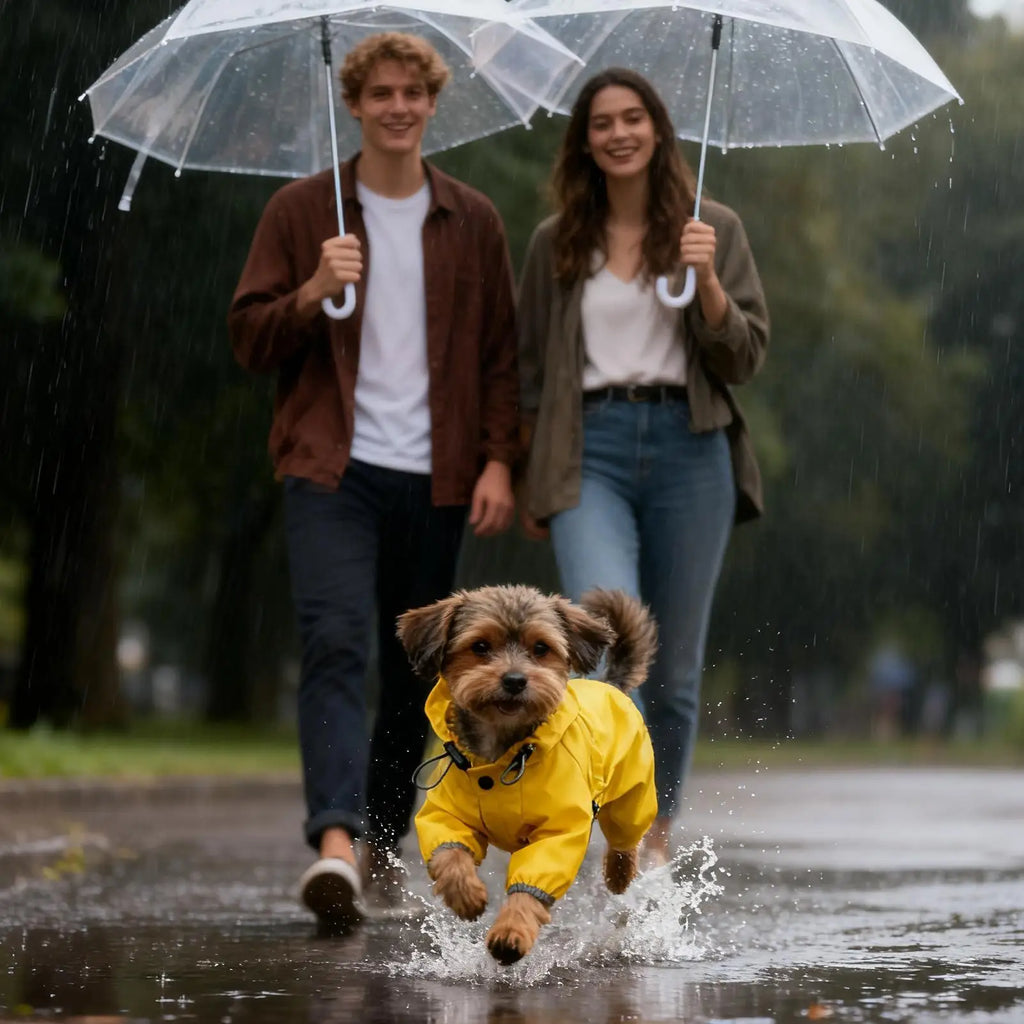 Golden Storm™ Waterproof Dog Raincoat with Adjustable Hood