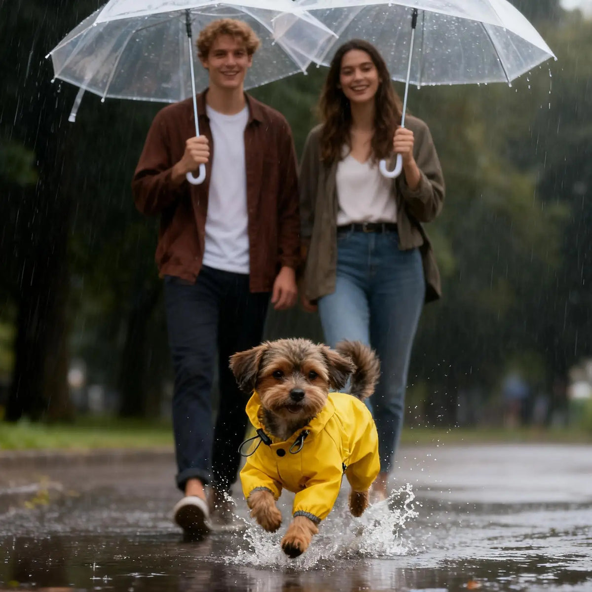 Golden Storm™ Waterproof Dog Raincoat with Adjustable Hood