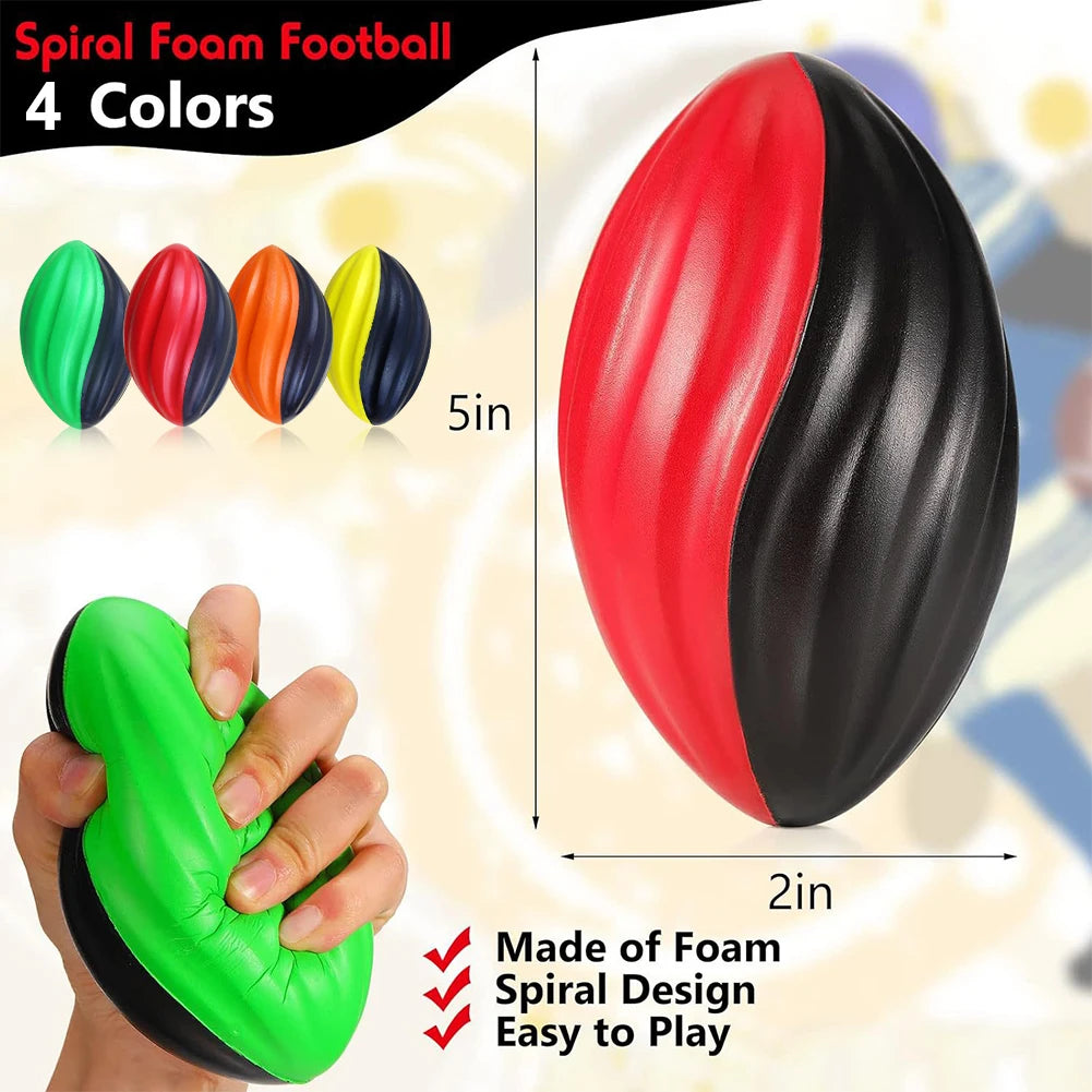 1Pcs Mini Rugby Ball Football Stress Ball Hand Grip Football Training Stress Ball Anxiety Relief For Team Activities Party Toys