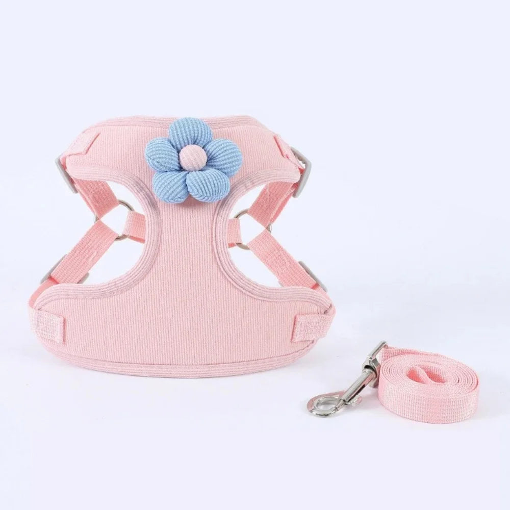 Dog Harness with 1.5m Leash Set Adjustable