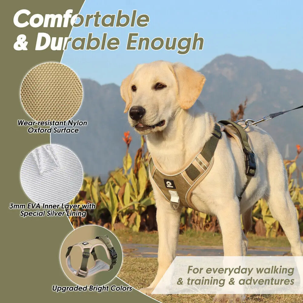 Dog Harness Medium Small Large Lead No Pull with Handle Car Coat Collar Strong