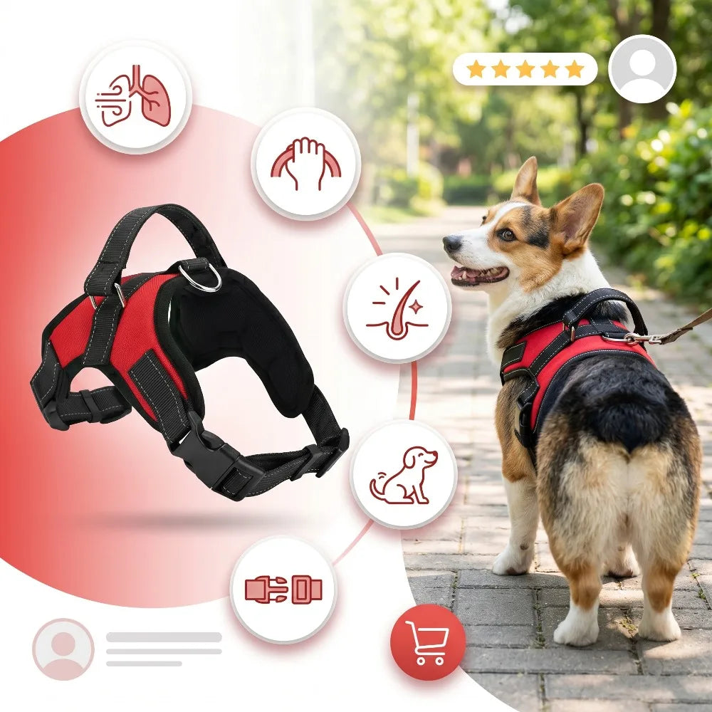 Tactical Camouflage No-Pull Dog Harness
