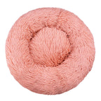 Cat Bed Long Plush Dog House Round Large Dog Bed for Medium Dog