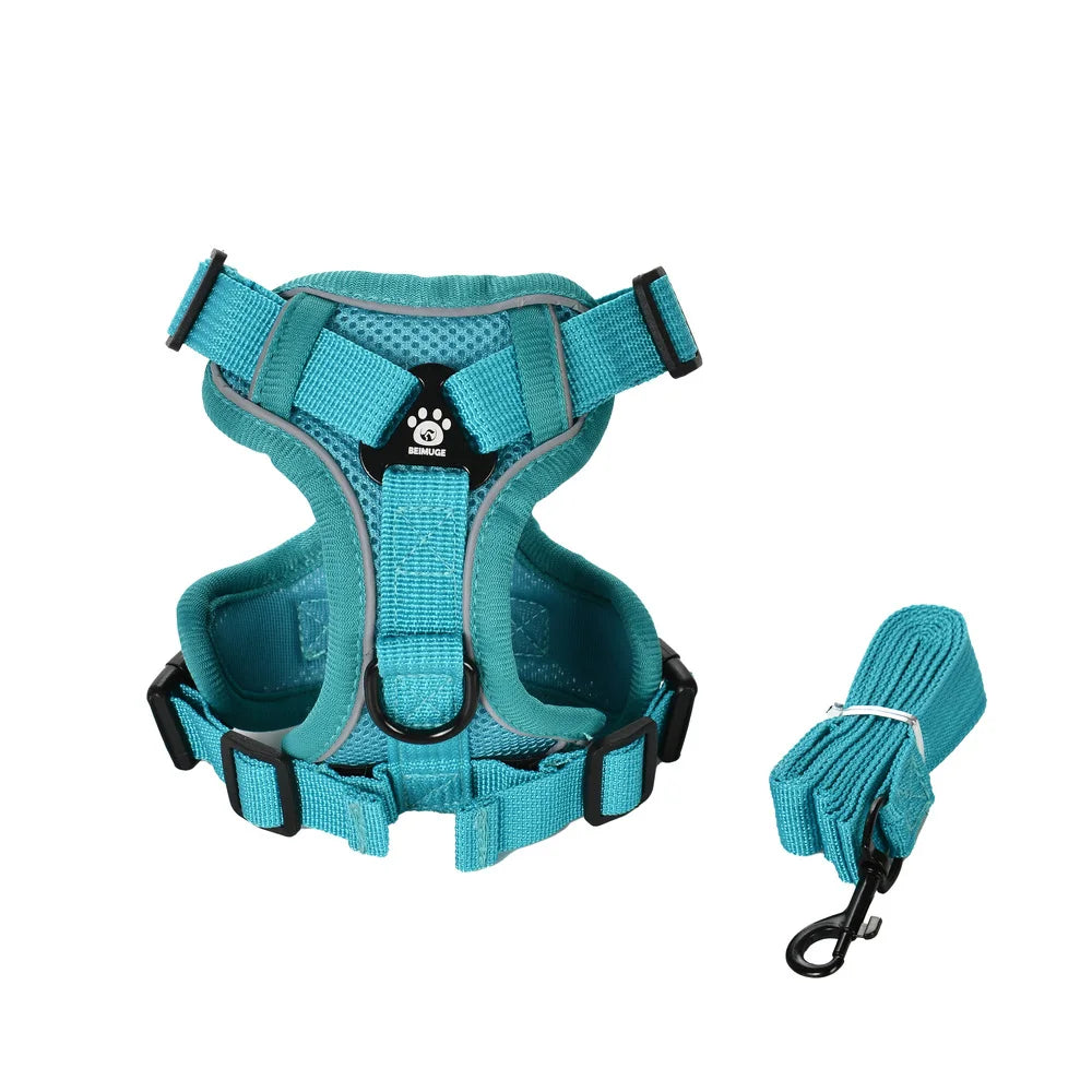 Dog Harness Adjustable Puppy Leash Reflective