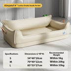 Orthopedic Leather Dog Bed Sofa – Detachable Rectangle Pet Bed