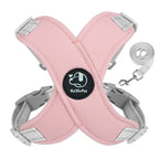 Pastel X-Shape Padded Dog Harness and Matching Leash Set
