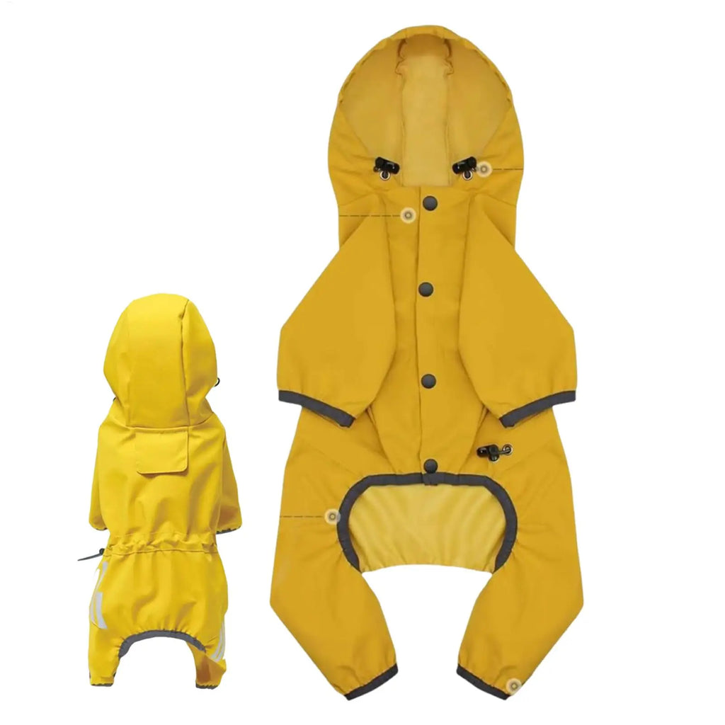Golden Storm™ Waterproof Dog Raincoat with Adjustable Hood