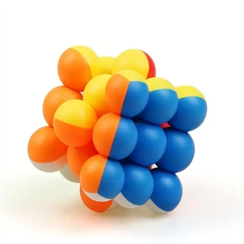 YJ Round Ball Cubes 3x3 Magic Cube 3x3x3 Stickerless Speed Smooth Cubo