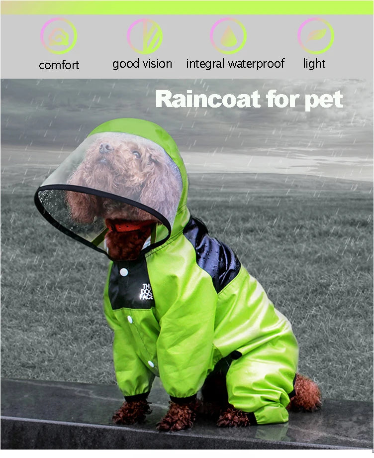 Blush Storm™ Waterproof Dog Rain Suit with Clear Hood