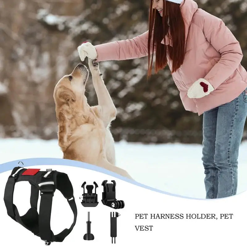 Dog Harness For Camera Soft Adjustable Dog Harness
