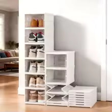 Foldable Shoe Rack Adjustable For Shoe Closet Dorm Apartment