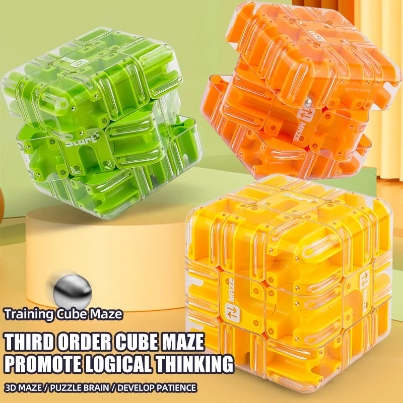 Logical thinking toy ball maze cube Educational Labyrinth Cube 3d Magic cube