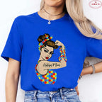 Autism Mom T-Shirt for Women Fashion Awareness