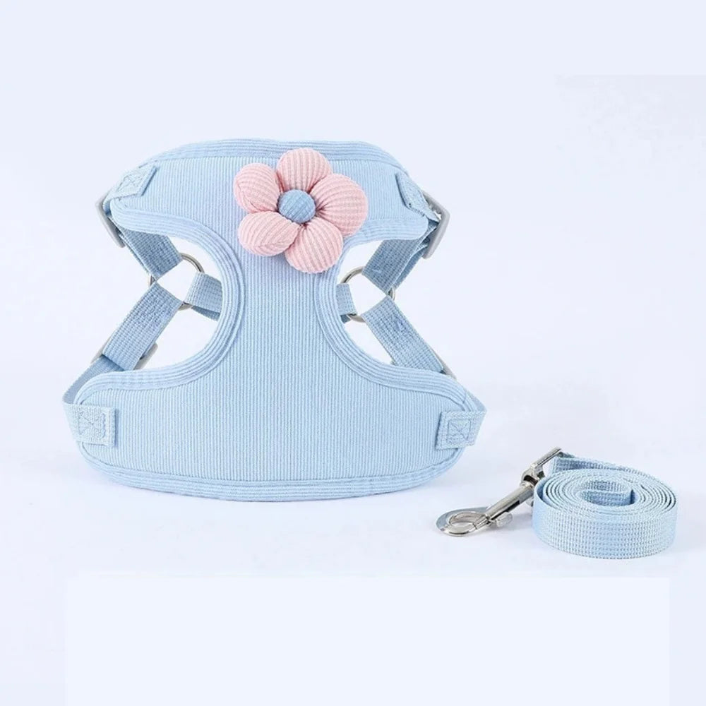 Dog Harness with 1.5m Leash Set Adjustable
