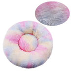 Cat Bed Long Plush Dog House Round Large Dog Bed for Medium Dog