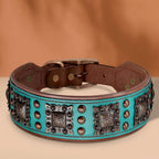 Spiked Dog Collar Genuine Leather