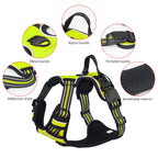 Dog Harness With Handle  Adjustable Pet Vest Outdoor Walking