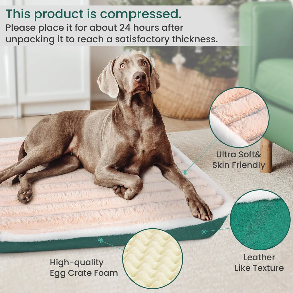 Ultra Plush Deluxe Orthopedic Foam Dog Bed Rectangular