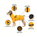 Waterproof Dog Coat with Adjustable Straps & Harness | Reflective Trim EB93