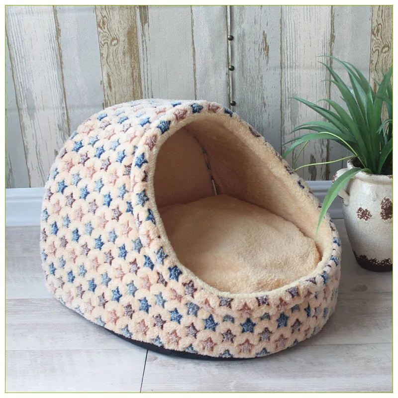 Pet Dog House Soft Cozy Pet Sleeping Bed  Dogs Cats