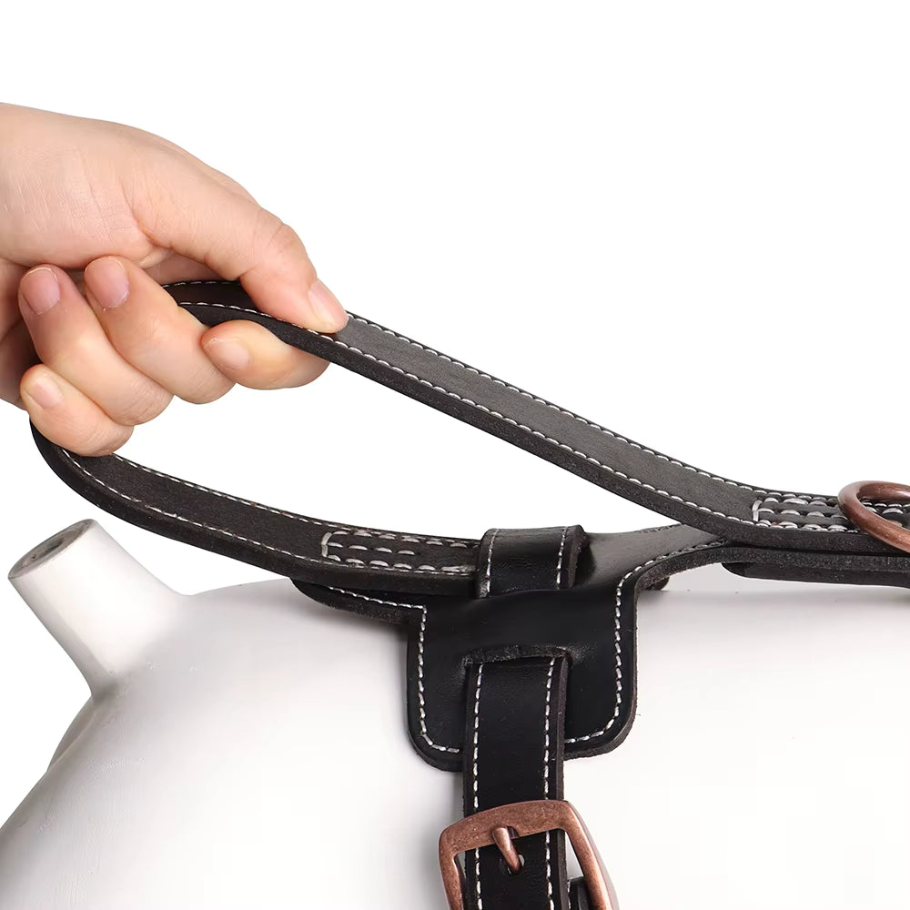 Genuine Leather Dog Harness Durable
