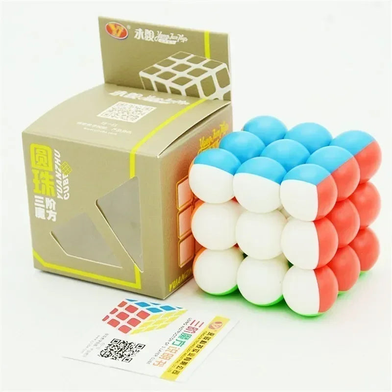 YJ Round Ball Cubes 3x3 Magic Cube 3x3x3 Stickerless Speed Smooth Cubo