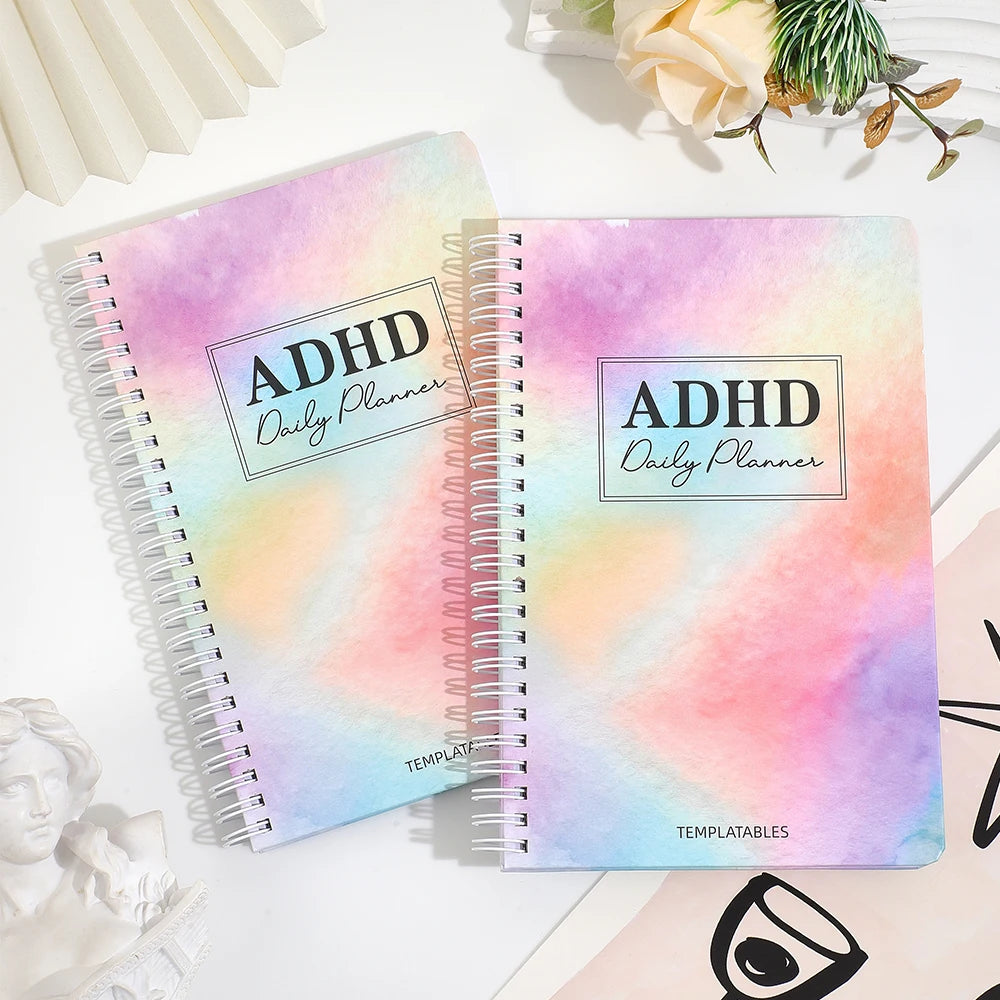 64 Sheets ADHD Daily Focus Planner A5 Notebook