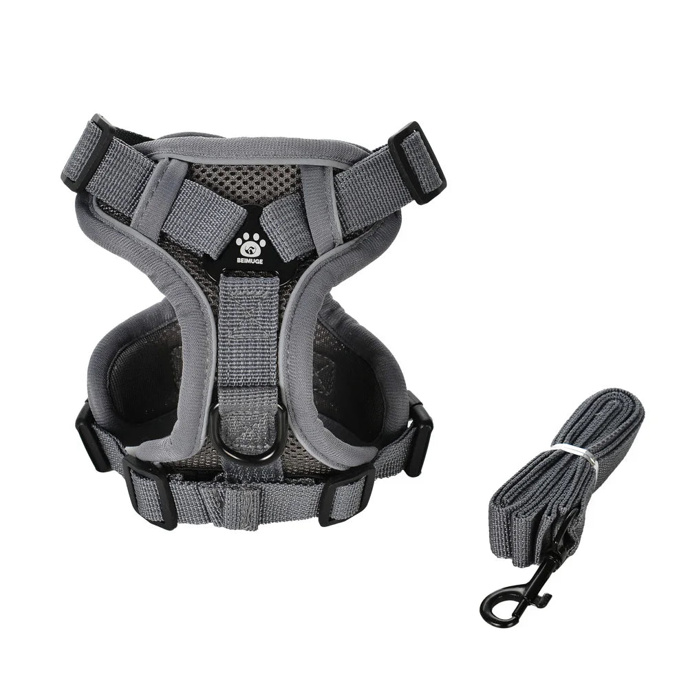 Dog Harness Adjustable Puppy Leash Reflective