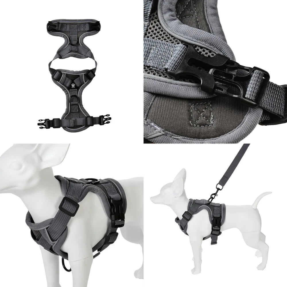 Dog Harness Adjustable Puppy Leash Reflective