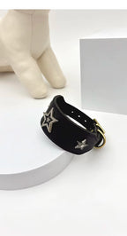 Diamond Star Leather Pet Collars