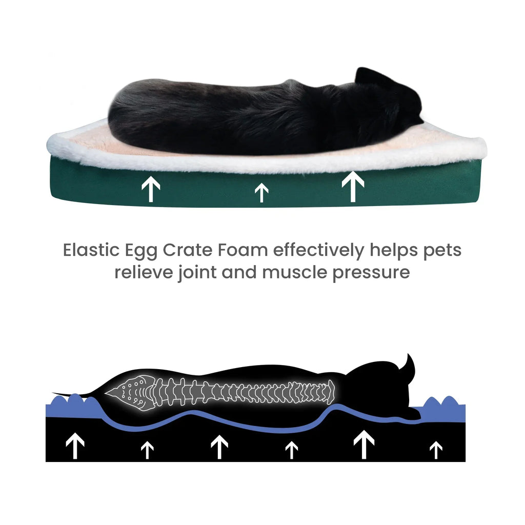 Ultra Plush Deluxe Orthopedic Foam Dog Bed Rectangular