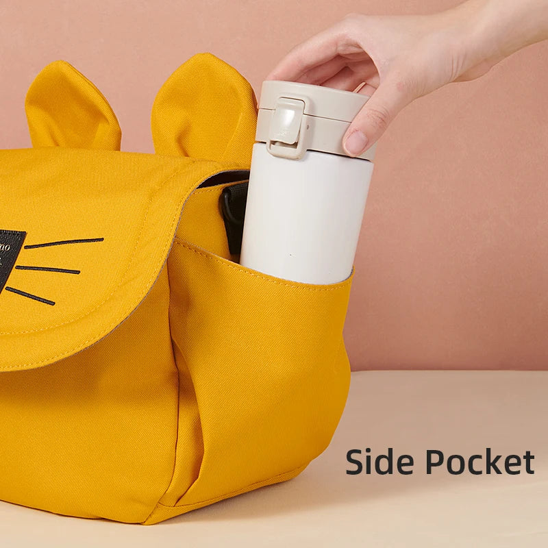 Kitten-Themed Stroller Organizer & Crossbody Bag