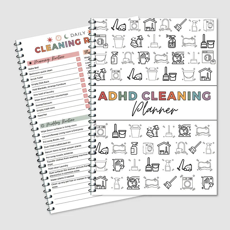 New ADHD Cleaning Family Daily Planner Cute Notebook